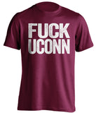 fuck uconn umass minutemen maroon tshirt uncensored