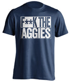 fuck the aggies censored navy shirt byu cougars fan