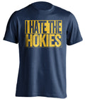 i hate the hokies wvu mountaineers blue shirt