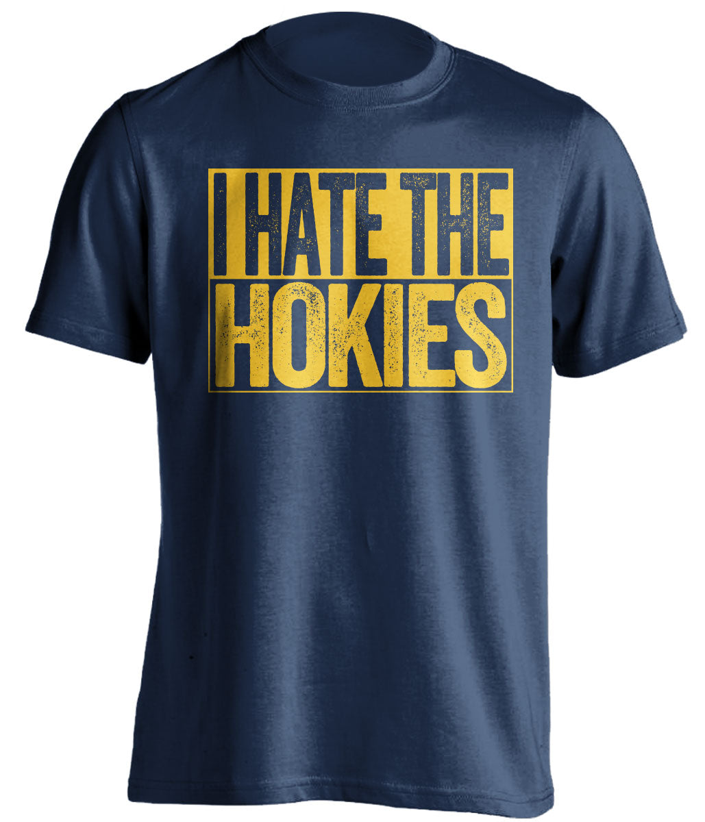 i hate the hokies wvu mountaineers blue shirt