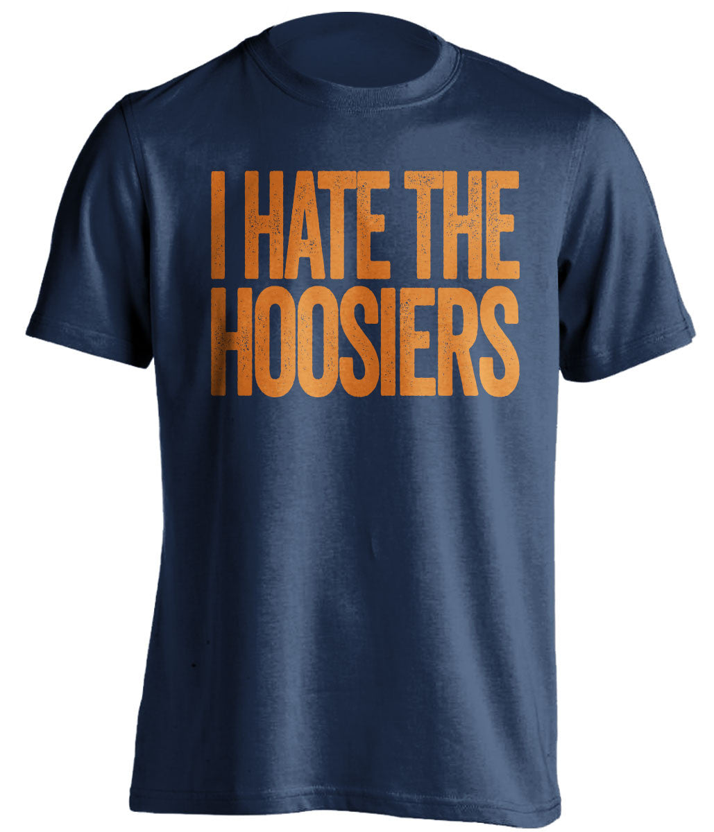 I Hate The Hoosiers Illinois Fighting Illini blue Shirt