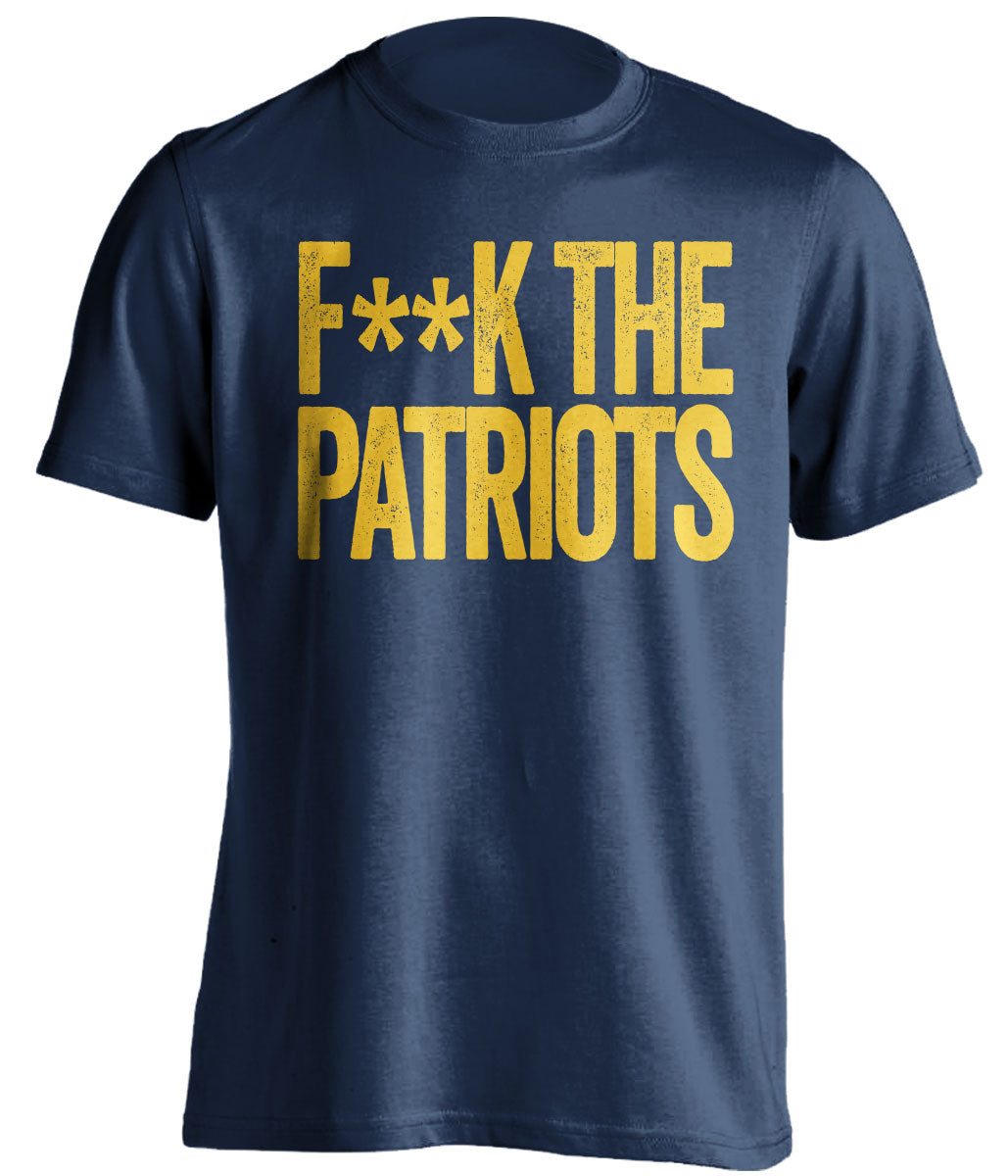 los angeles chargers fuck the patriots blue shirt censored