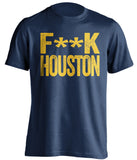fuck houston rockets utah jazz navy tshirt censored
