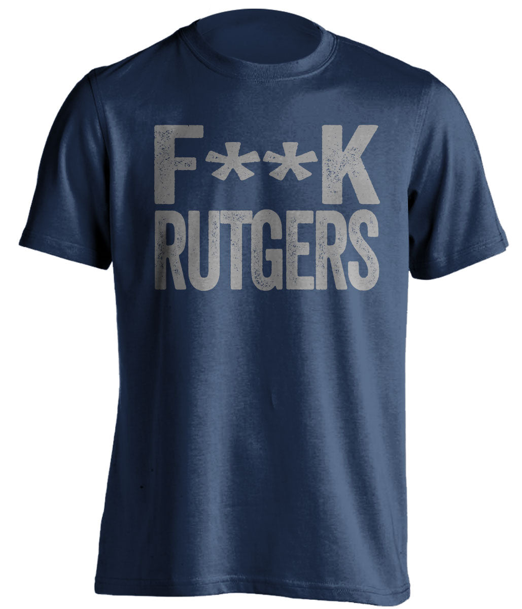 fuck rutgers censored navy tshirt for uconn fans