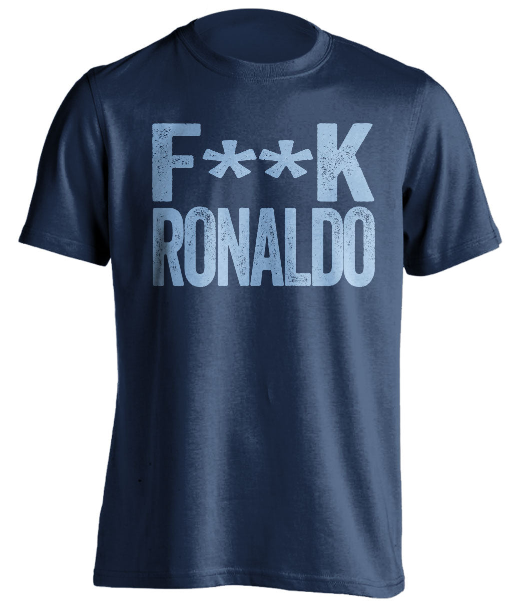fuck ronaldo censored navy tshirt for man city fans