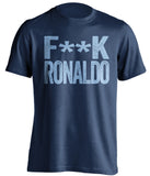fuck ronaldo censored navy tshirt for man city fans