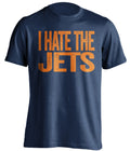 i hate the jets edmonton oilers blue tshirt