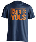 i hate the vols navy and orange tshirt