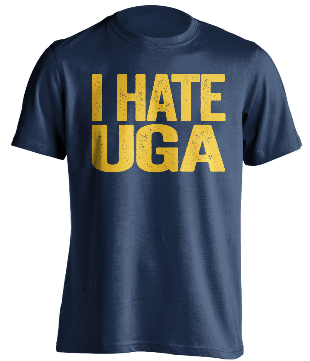 i hate uga navy tshirt gatech fans