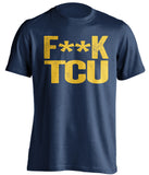 fuck TCU navy tshirt censored WVU fans