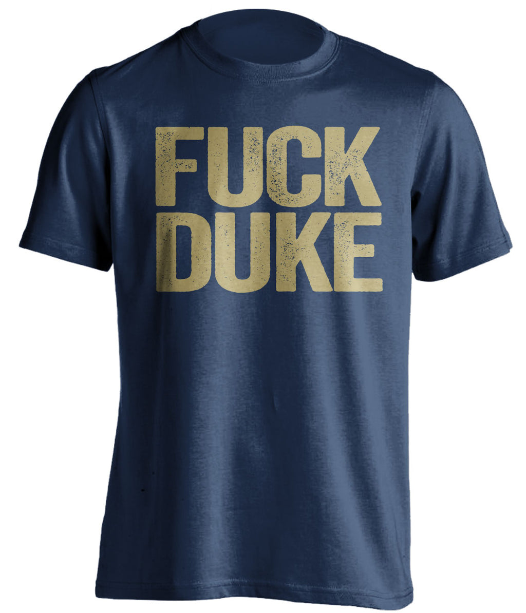 fuck duke pitt fan navy tshirt uncensored