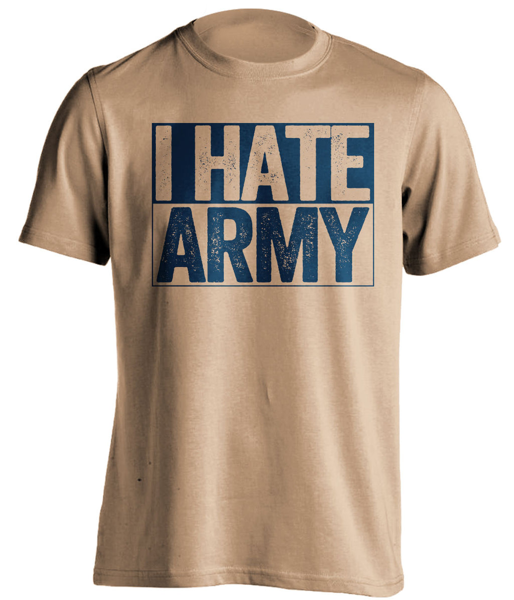 i hate army navy midshipmen fan old gold tshirt