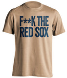 fuck the red sox brewers gold shirt censored