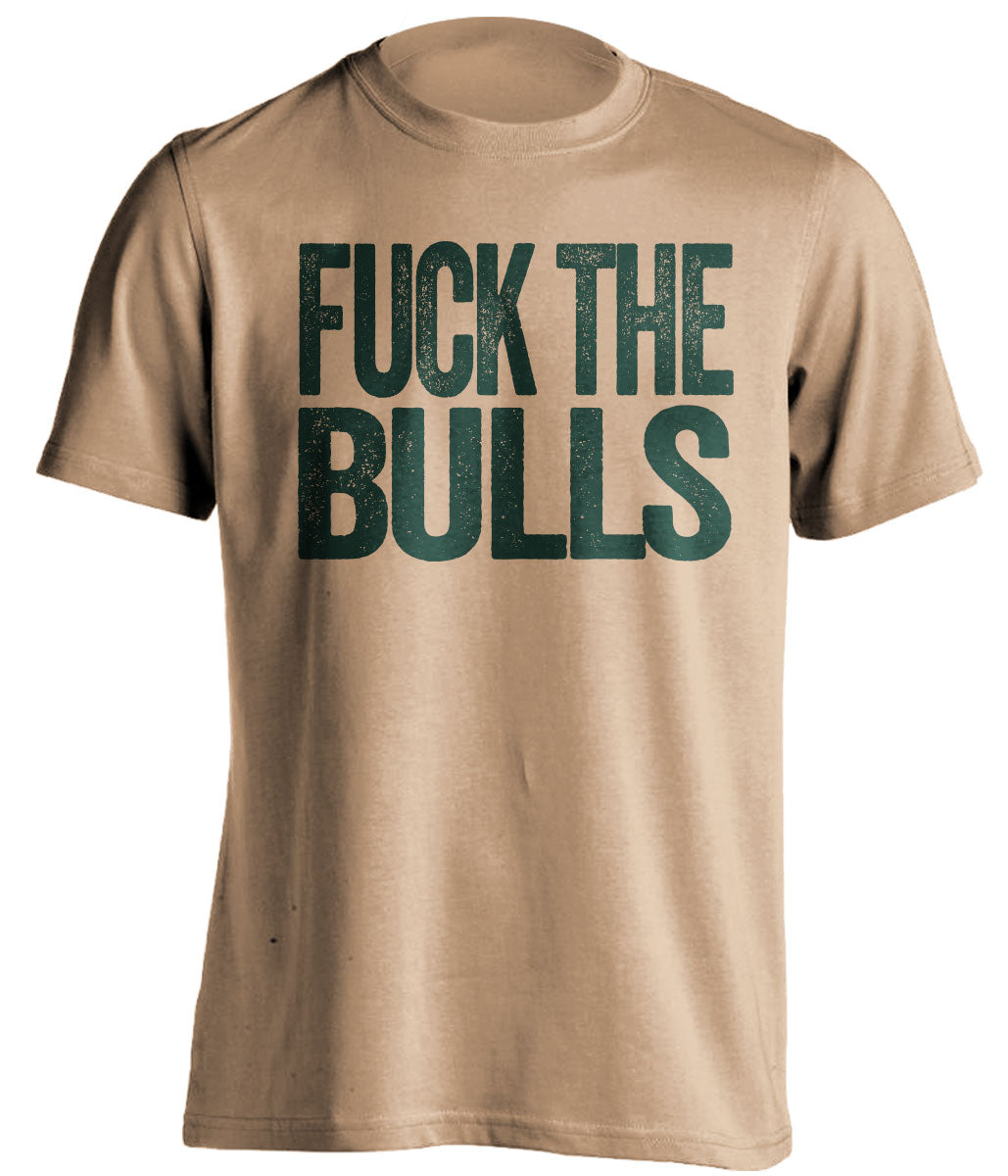 fuck the bulls uncensored old gold tshirt milwaukee bucks fans