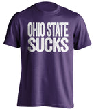 ohio state sucks northwestern wildcats fan purple shirt