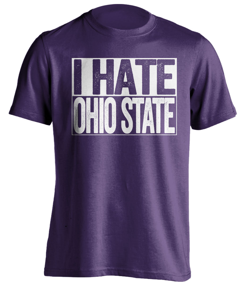 i hate ohio state purple shirt northwestern fan