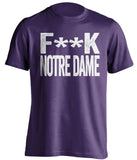 fuck notre dame northwestern fan purple shirt censored