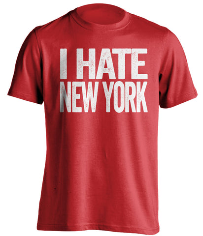 i hate new york phillies fan red tshirt