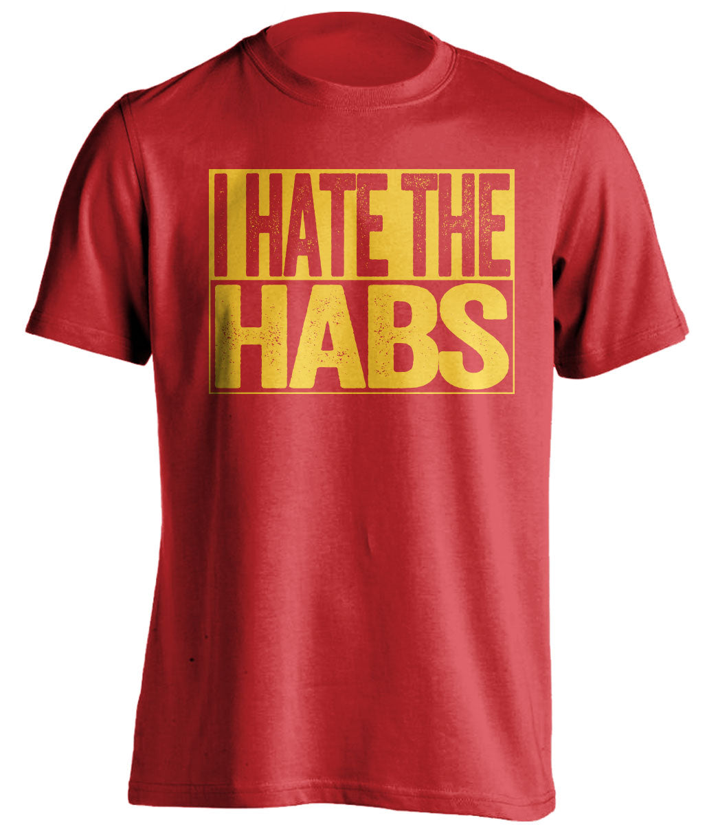 i hate the habs red and gold tshirt
