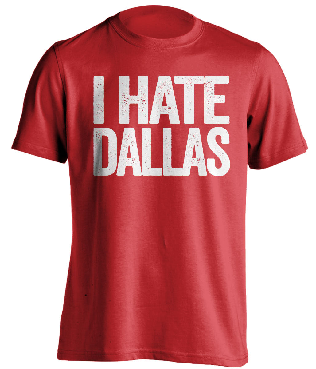 i hate dallas mavericks mavs houston rockets heat red tshirt