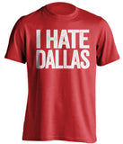 i hate dallas mavericks mavs houston rockets heat red tshirt