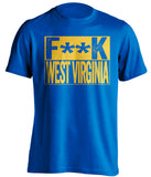 fuck west virginia wvu pitt pittsburgh panthers blue shirt censored