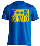 fuck ronaldo censored blue shirt LUFC leeds united fan