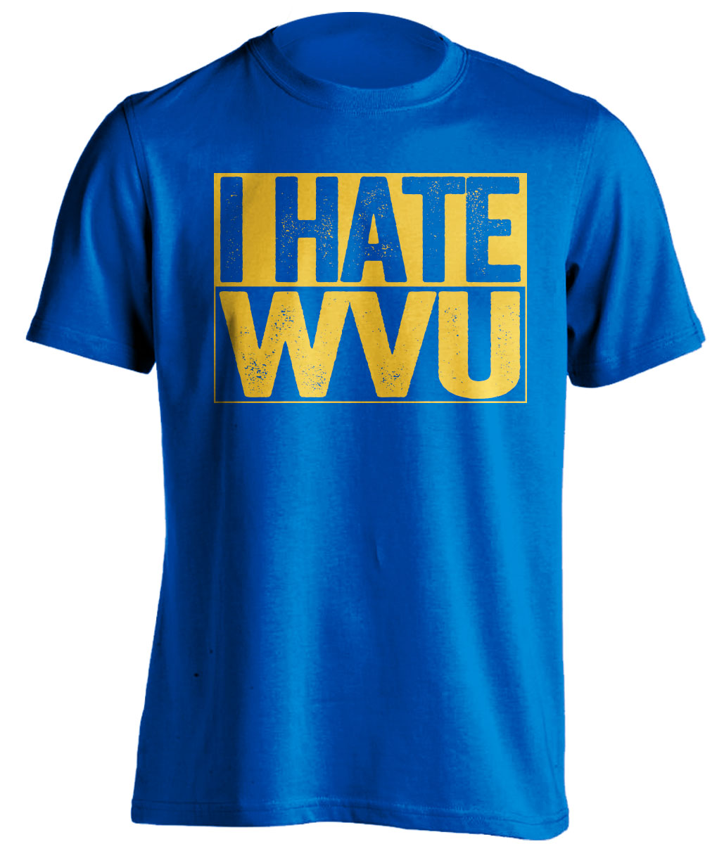 i hate wvu blue shirt pitt panthers fan shirt