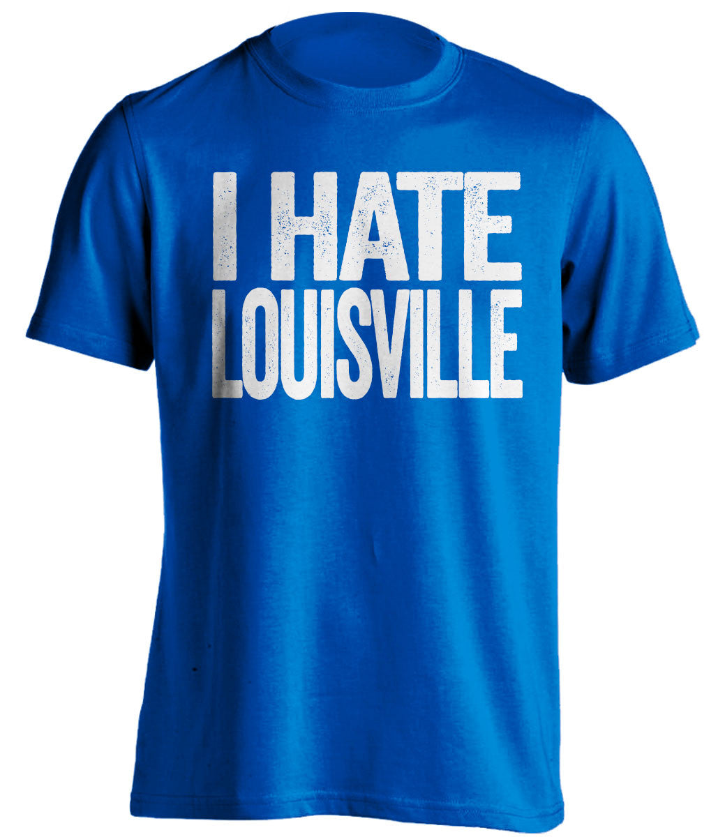 I Hate Louisville Kentucky Wildcats blue Shirt