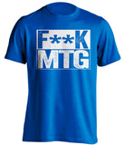 fuck mtg margaret taylor greene georgia democrat blue shirt censored