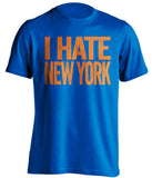 i hate new york mets islanders blue tshirt