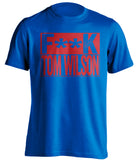 fuck tom wilson new york rangers fan censored blue shirt