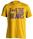 fuck the bears censored gold tshirt vikings fan