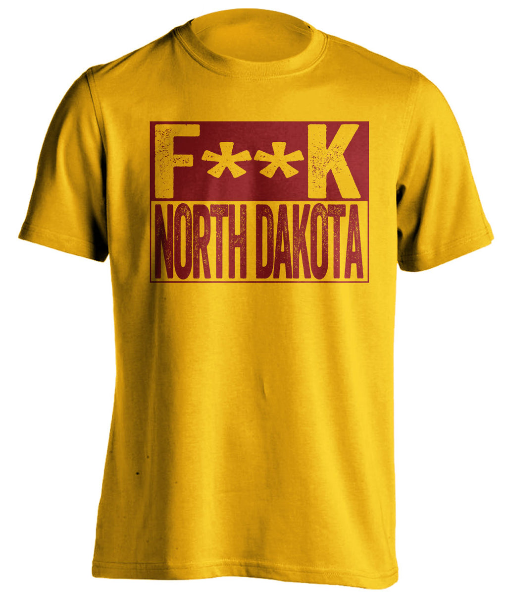 fuck north dakota censored gold shirt minnesota gophers fans