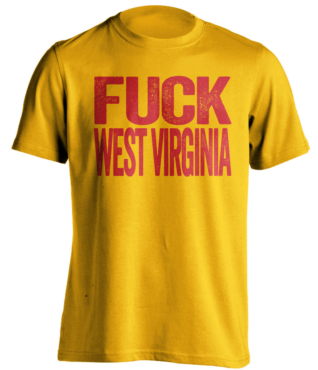 fuck west virginia wvu maryland terrapins terps gold tshirt uncensored