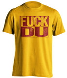 fuck du denver UMD duluth bulldogs gold shirt uncensored