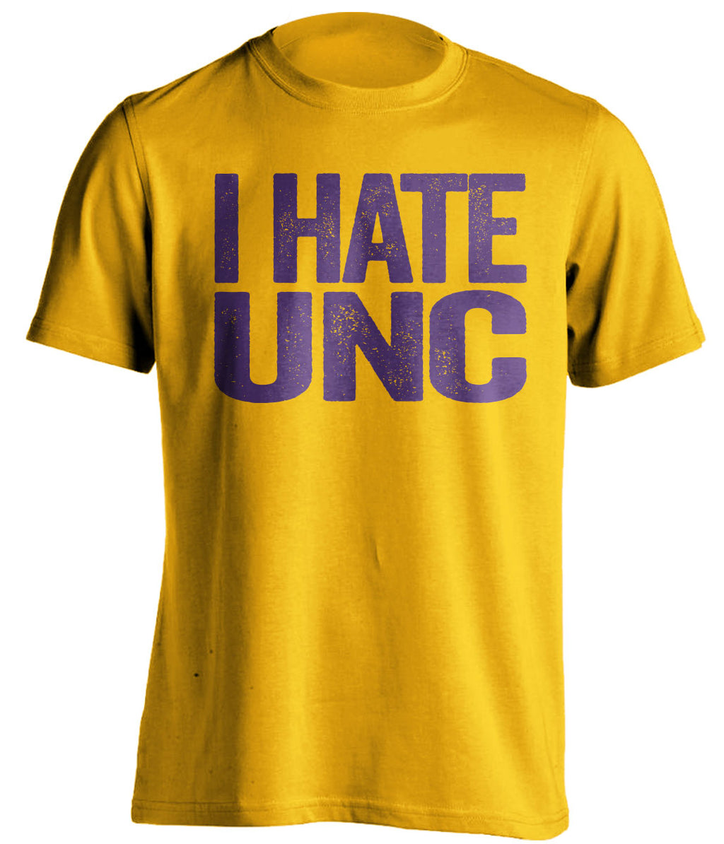 i hate unc ecu fan gold shirt