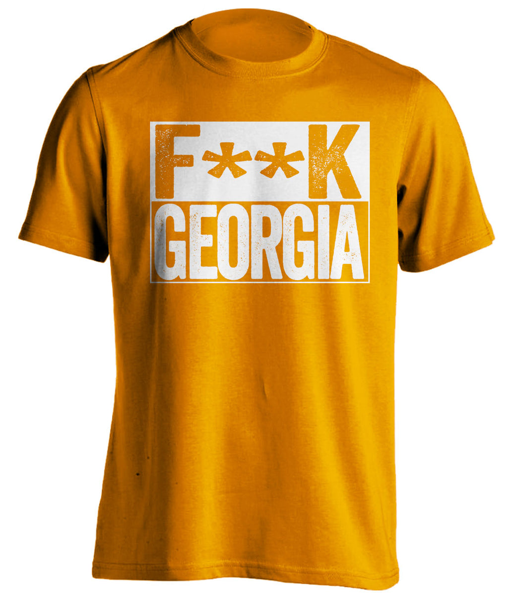 fuck georgia censored orange shirt tennessee vols fans