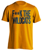 FUCK THE WILDCATS - Wildcats Haters Shirt - Navy and Tennessee Orange Version - Text Design - Beef Shirts