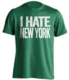 i hate new york philadelphia eagles green tshirt