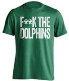fuck the dolphins new york jets fan censored green shirt