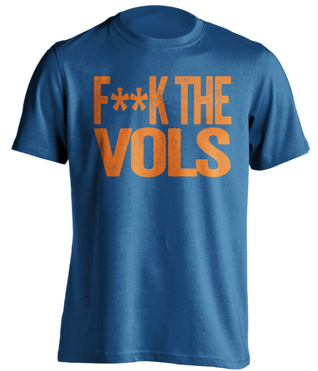 fuck the vols florida gators censored fan blue shirt