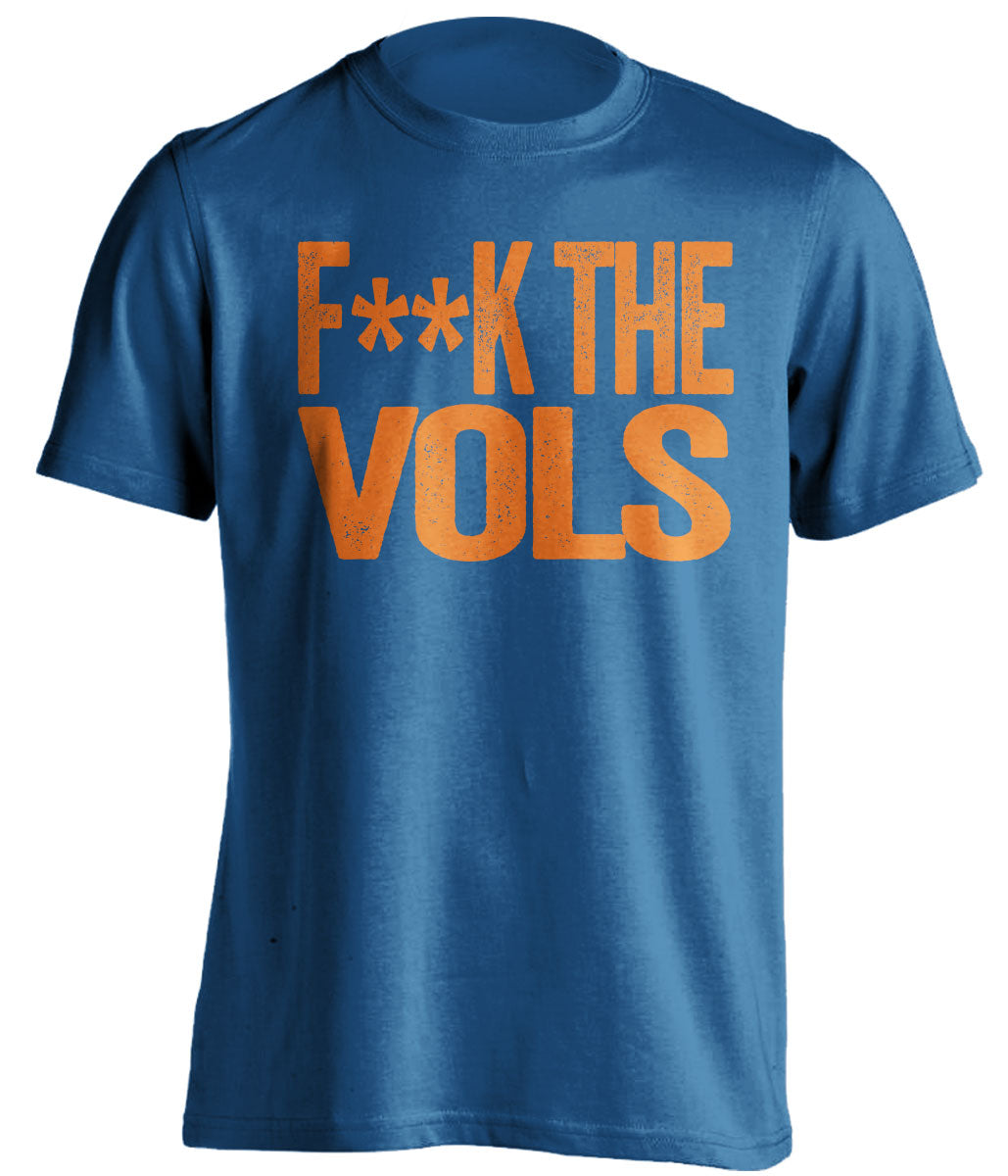 fuck the vols florida gators censored fan blue shirt