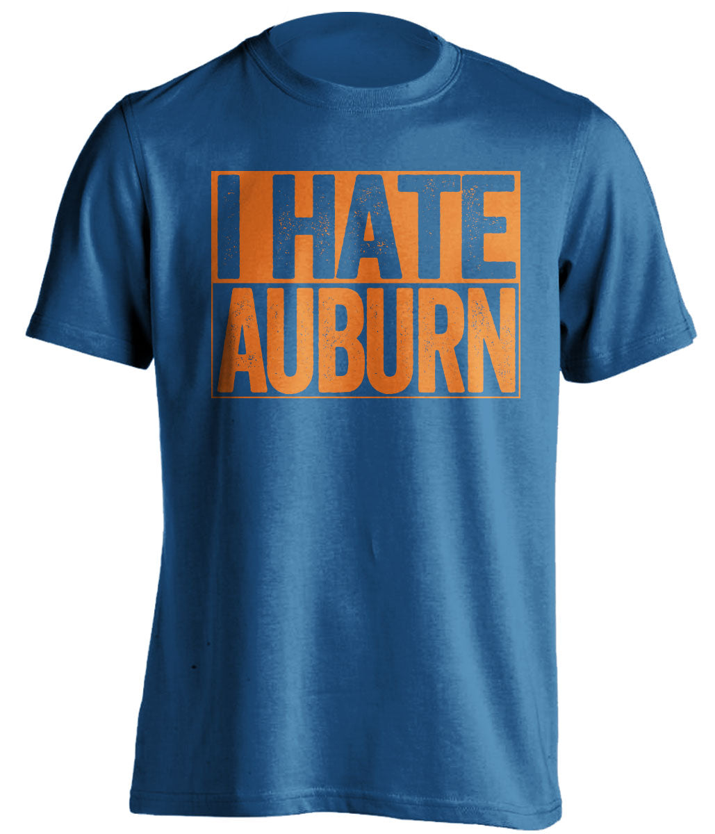 i hate auburn florida gators fan blue shirt