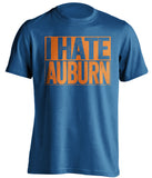 i hate auburn florida gators fan blue shirt