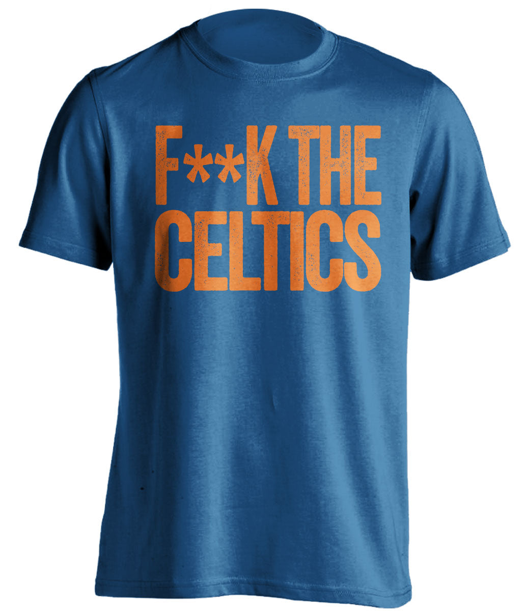fuck the celtics new york knicks fan censored blue shirt