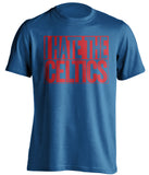 i hate the celtics philadelphia 76ers fan blue tshirt