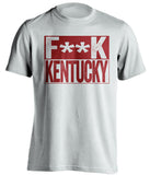 fuck kentucky indiana hoosiers white tshirt uncensored