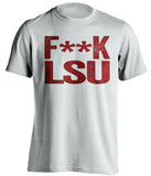 fuck lsu censored white tshirt for aggies fans