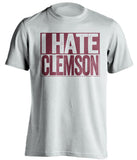 i hate clemson fsu noles white shirt